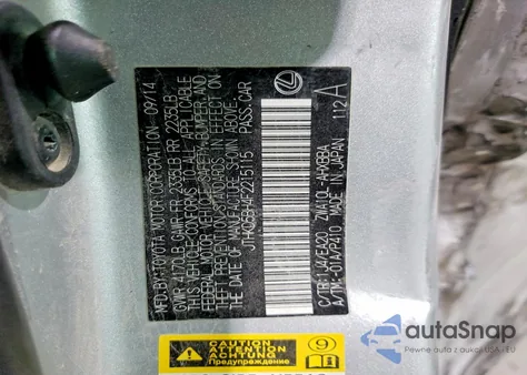 2015 Lexus Ct 200H Base from USA, damaged, VIN JTHKD5BH4F2215115